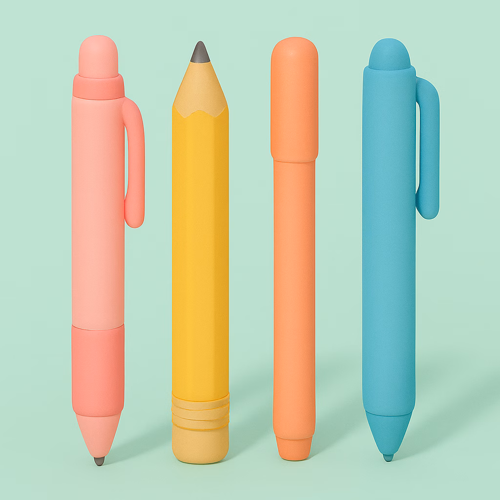 Bear Combo - Gel Pen Set 6 Pcs ✨ + Mini Spiral Notebook Set of 4 Pcs