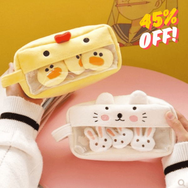 Pet Pencil Case with mini badges