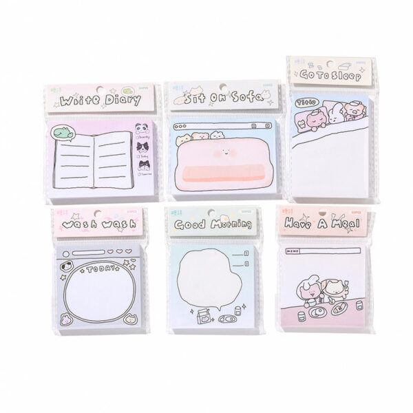 Kawaii Sticky Notes – Cute Daily Memo Pads (50 Sheets)