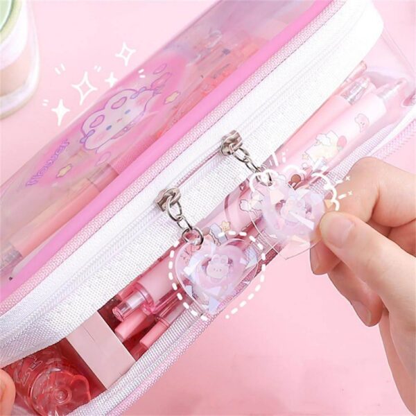 Large Capacity Transparent Kawaii Pouch - Premium Quality