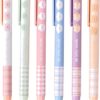 61sAWtnV9BL._AC_SL1500_.jpg Six Little Friends Pastel Teddy Pen - Set of 6