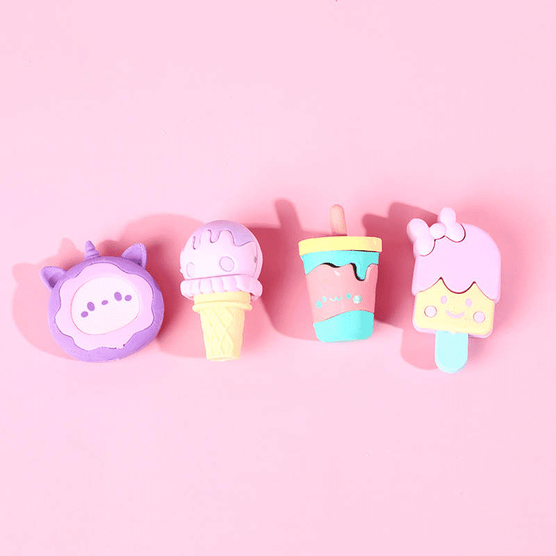 Pocky Chocolate Soft Eraser - Set of 4