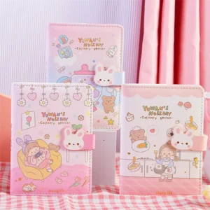 Kawaii Magnetic Closure Premium Illustrated Notebook