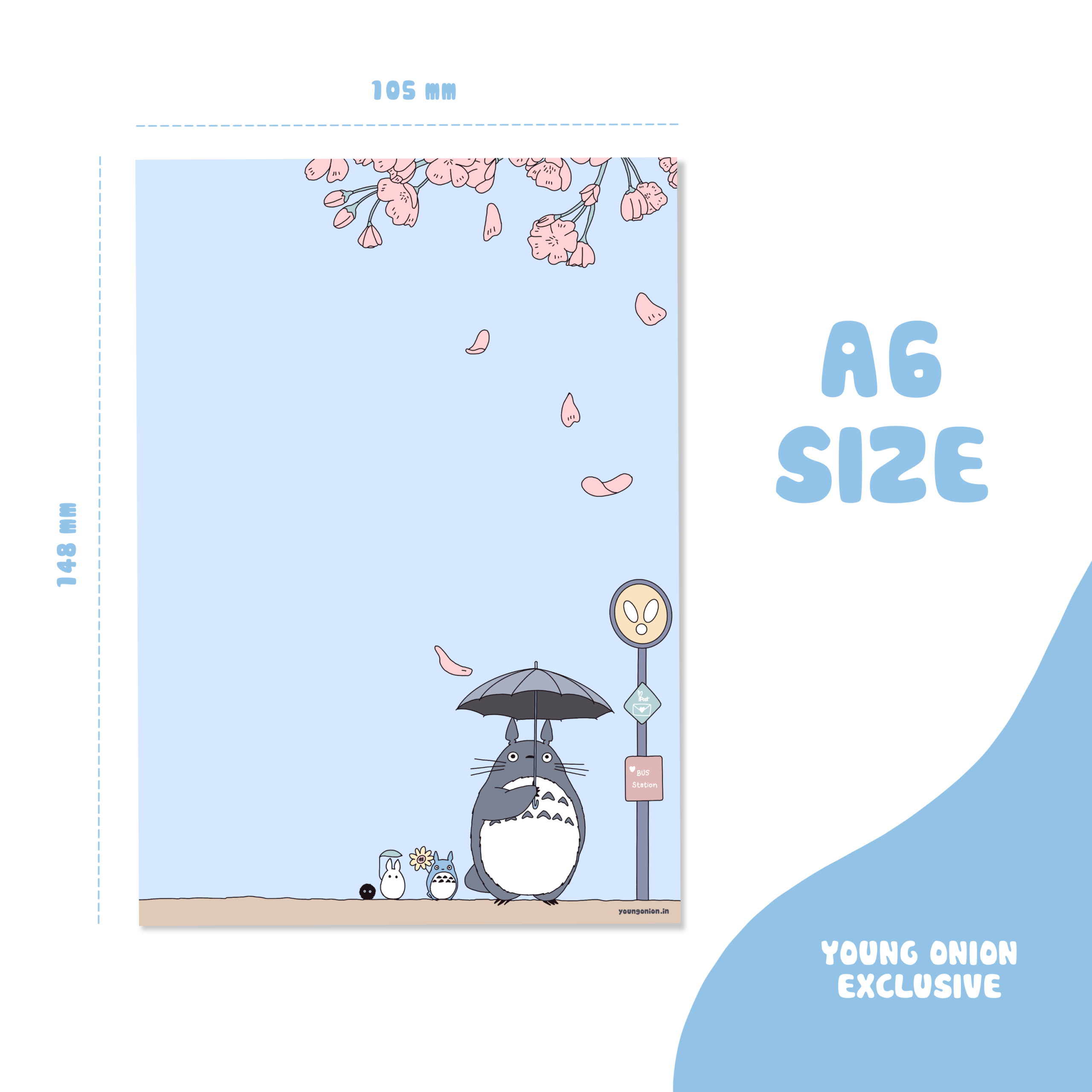 Totoro Sakura Shower | YO Premium Notepad | Memo Papers