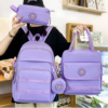 Korean Style Backpack Handbag Complete Package - Set of 4 (without Pendent)