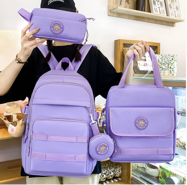 Korean Style Backpack Handbag Complete Package - Set of 4 (without Pendent)