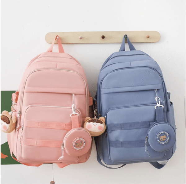 Korean Style Backpack Handbag Complete Package - Set of 4 (without Pendent)