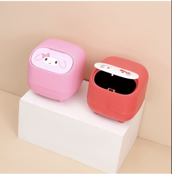 Sanrio Cute Mini Trash Bin – Hello Kitty, My Melody & Cinnamoroll Desktop Wastebasket