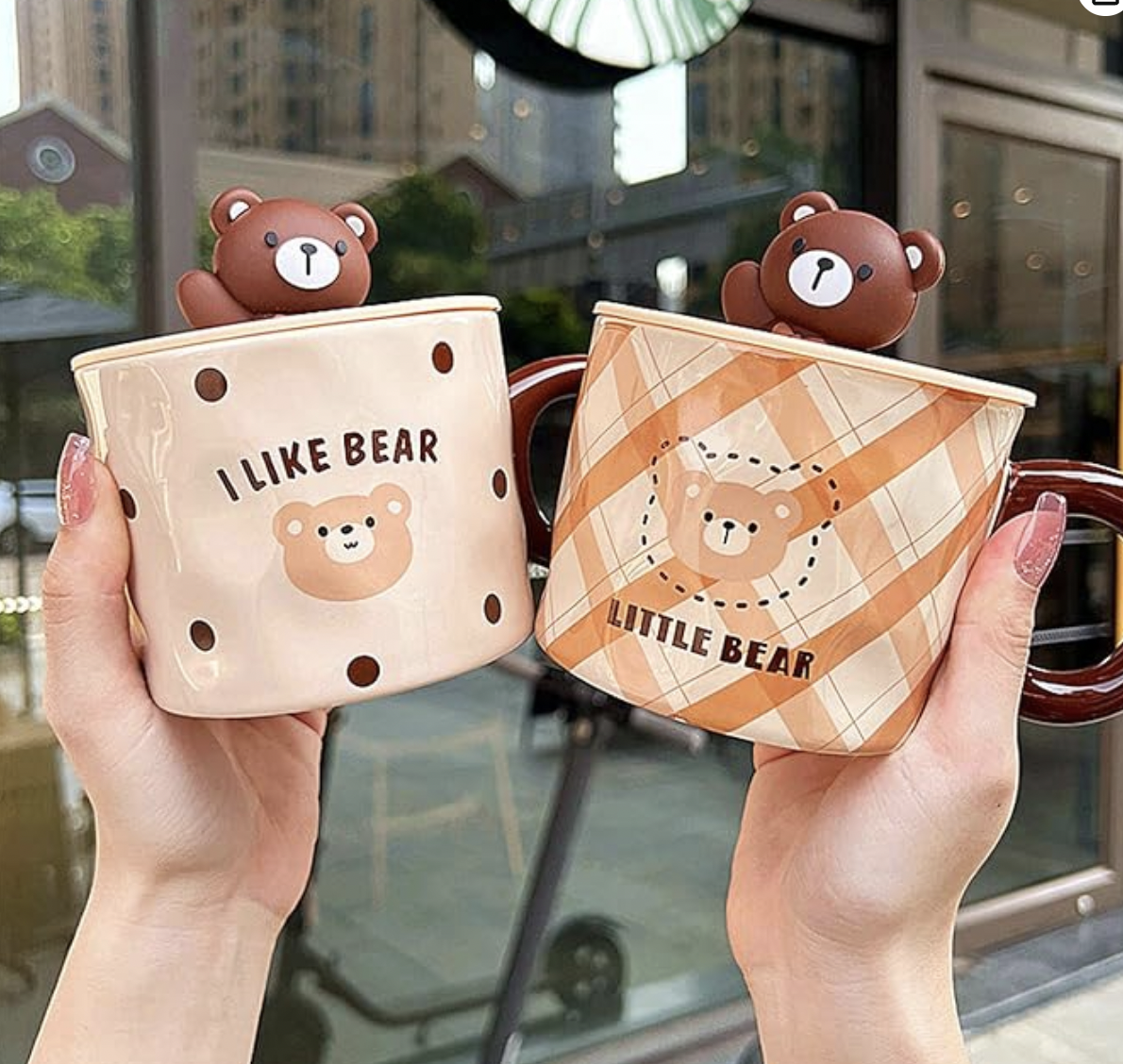 Screenshot-2025-04-06-at-2.24.53-PM.png “I Like Bear” Kawaii Bear Ceramic Mug with Lid