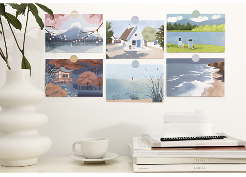 Travel Diaries Aesthetic Postcards – Set of 15 Cards