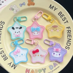 Kawaii Star-Shaped Sanrio Acrylic Keychains