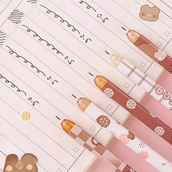 🐻 Caramel Pudding Premium Bear Pens (Set of 2)