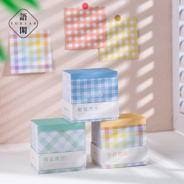 Jumbo Grid Pattern Memo Papers – Pastel Series - 400 Pages - 10 Designs