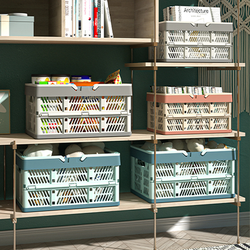 Multi-Purpose Foldable Storage Crate - Big - Beige & Pink