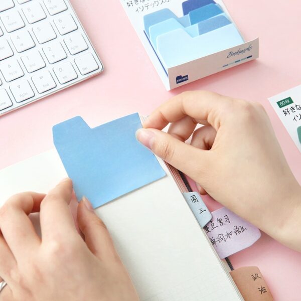 Gradient Pastel Bookmark Sticky Notes used for page index – 6 Color Sets