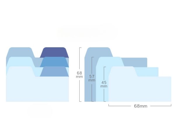 Gradient Pastel Bookmark Sticky Notes used for page index – 6 Color Sets