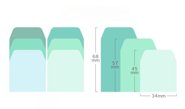 Gradient Pastel Bookmark Sticky Notes used for page index – 6 Color Sets
