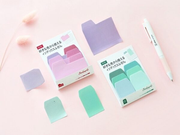 Gradient Pastel Bookmark Sticky Notes used for page index – 6 Color Sets