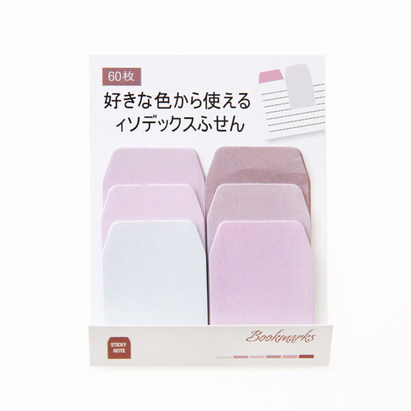 Gradient Pastel Bookmark Sticky Notes used for page index – 6 Color Sets