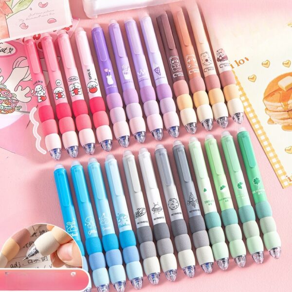 Kawaii Bubble Grip Gel Pens – Set of 4