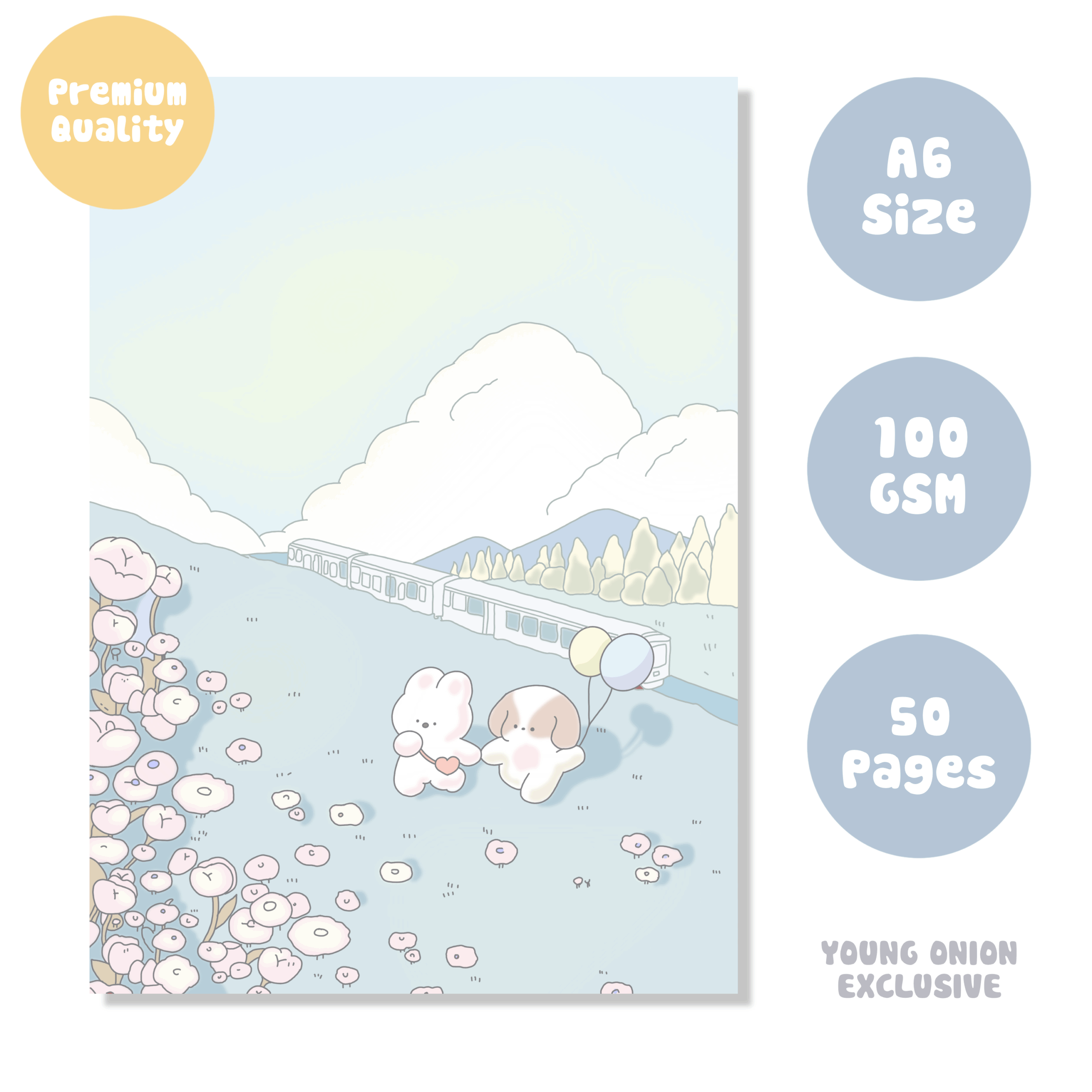 Pastel Dreamland Pocket A6 Notepad | Young Onion Exclusive