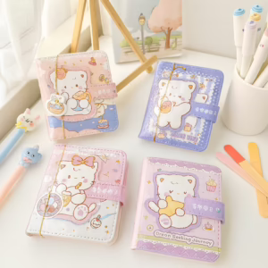 Dreamy Cat Mini Illustrated Notebook – Magnetic Closure