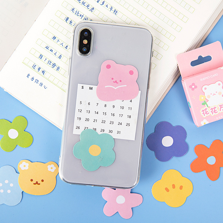 flower_teddy_sticker_pack_3.jpg Kawaii Flower & Teddy Shaped Sticker Pack - Set of 46 Stickers