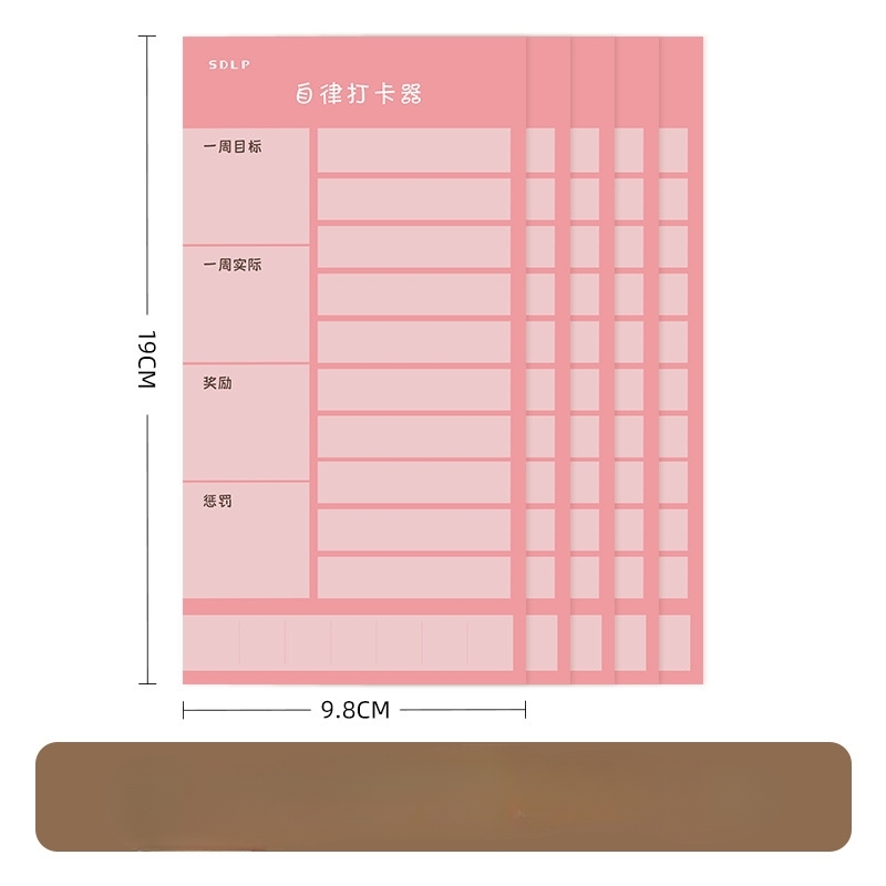 Bear Buddy Habit Tracker & To-Do Board with Habit Sheets - Pink
