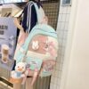 Kawaii Korean Premium Backpack for school and college Students - Set of 2 - Pastel Color