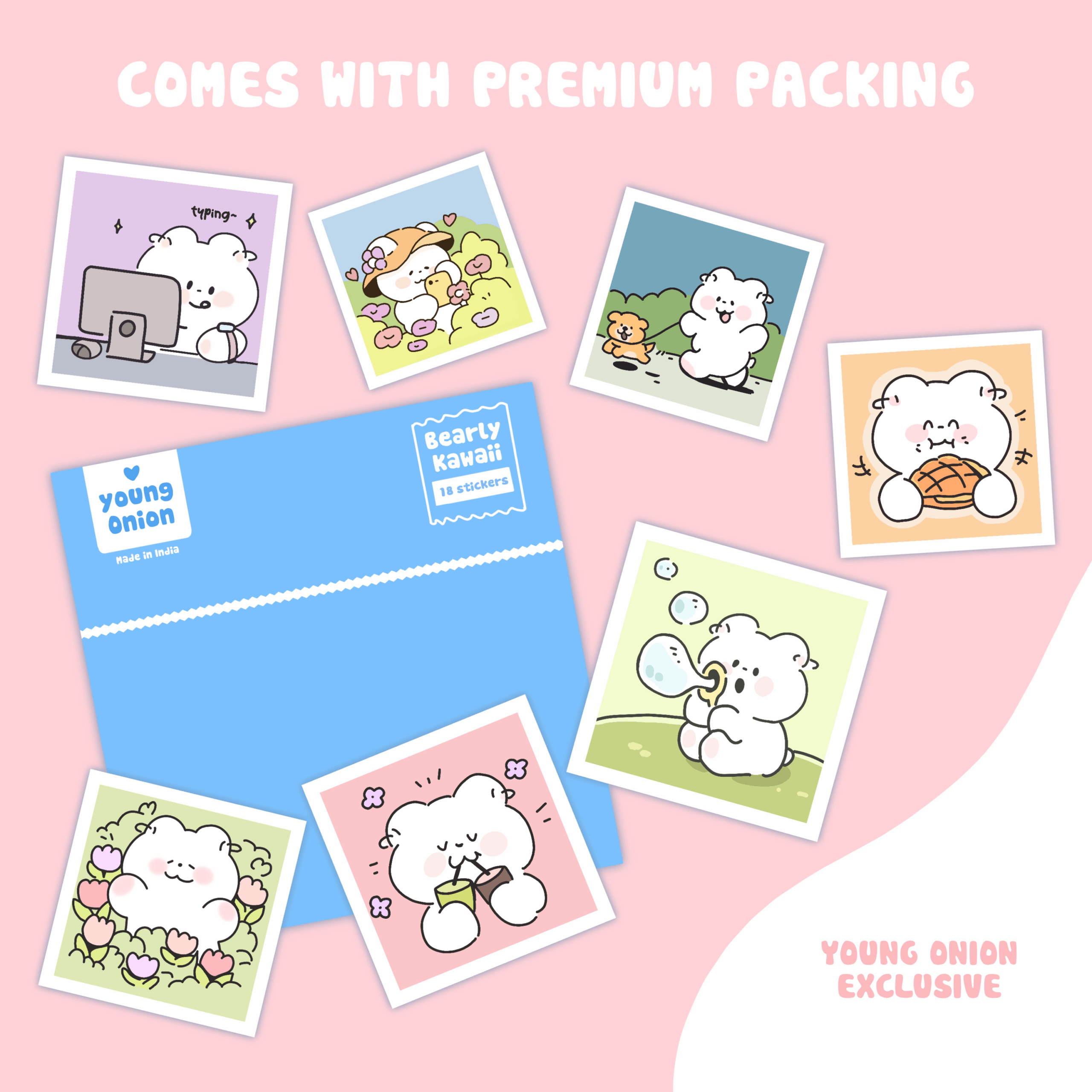 kawaii-waterproof-sticker-3-scaled-2.png Bearly Kawaii Premium Waterproof Sticker Pack – Set of 18 (Young Onion Exclusive)
