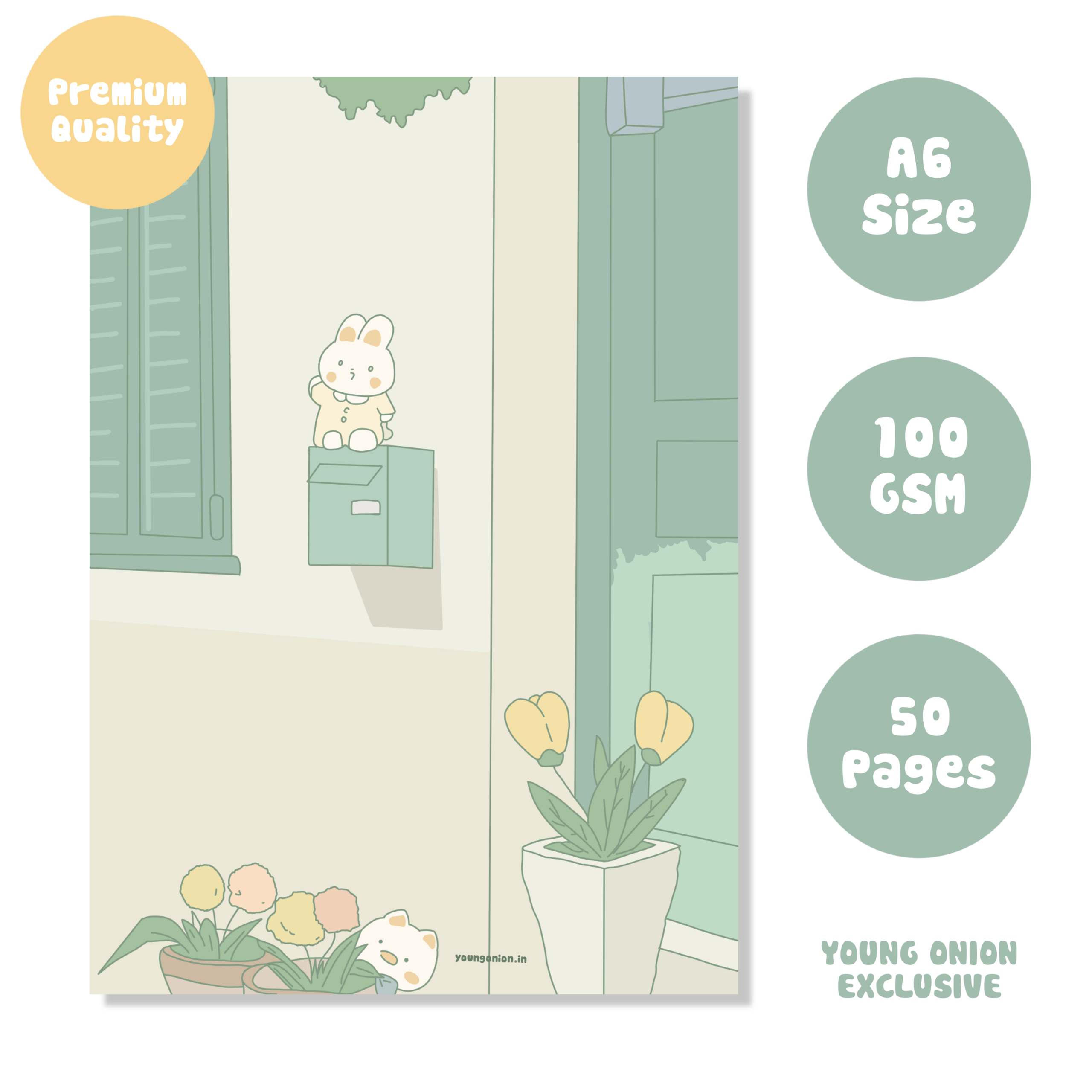 Kawaii Mailbox Notepad | YO Premium Notepad | Memo Papers