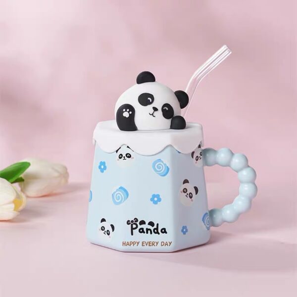 Bubble Handle 3D Character Mug with lid – Kawaii Edition