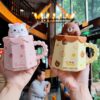 Bubble Handle 3D Character Mug with lid – Kawaii Edition