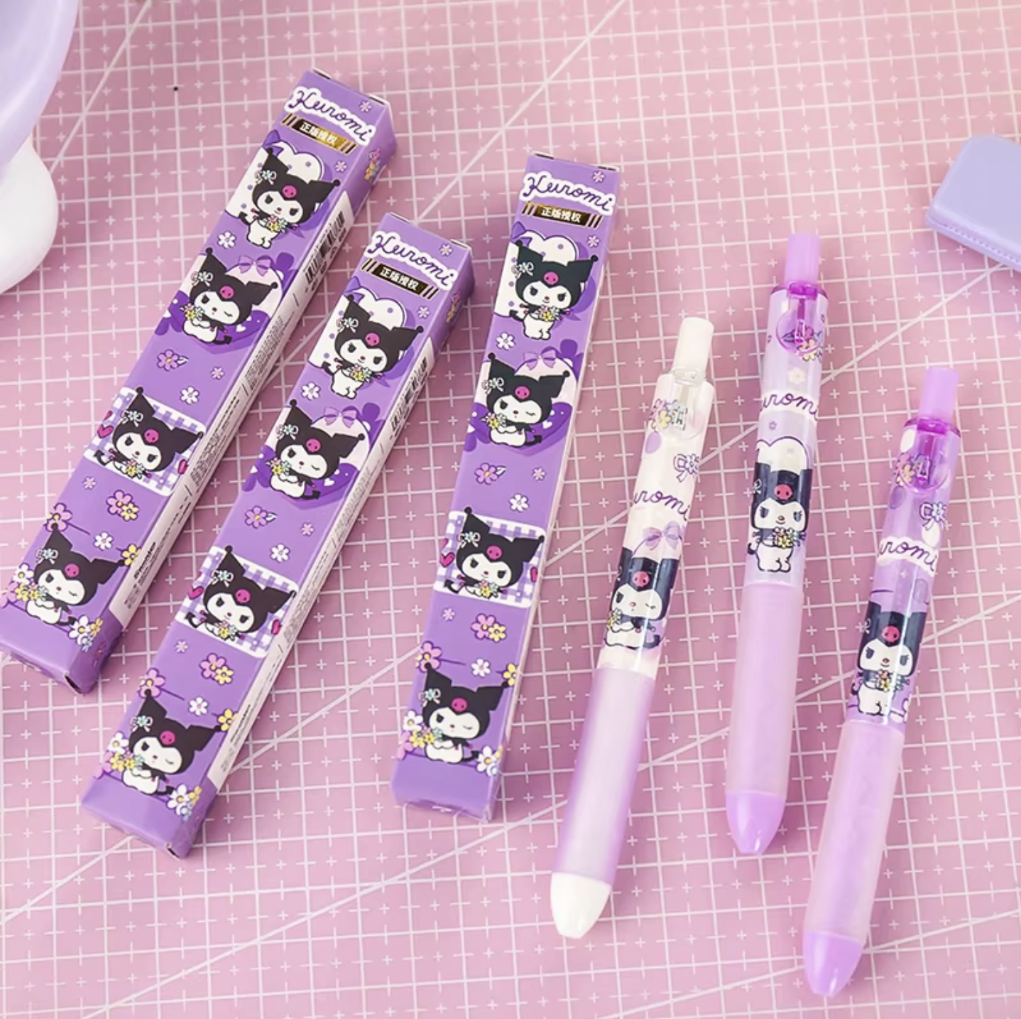 Kawaii Kuromi Gel Pen – 0.5mm Black Ink (Single Piece) - Premium Edition