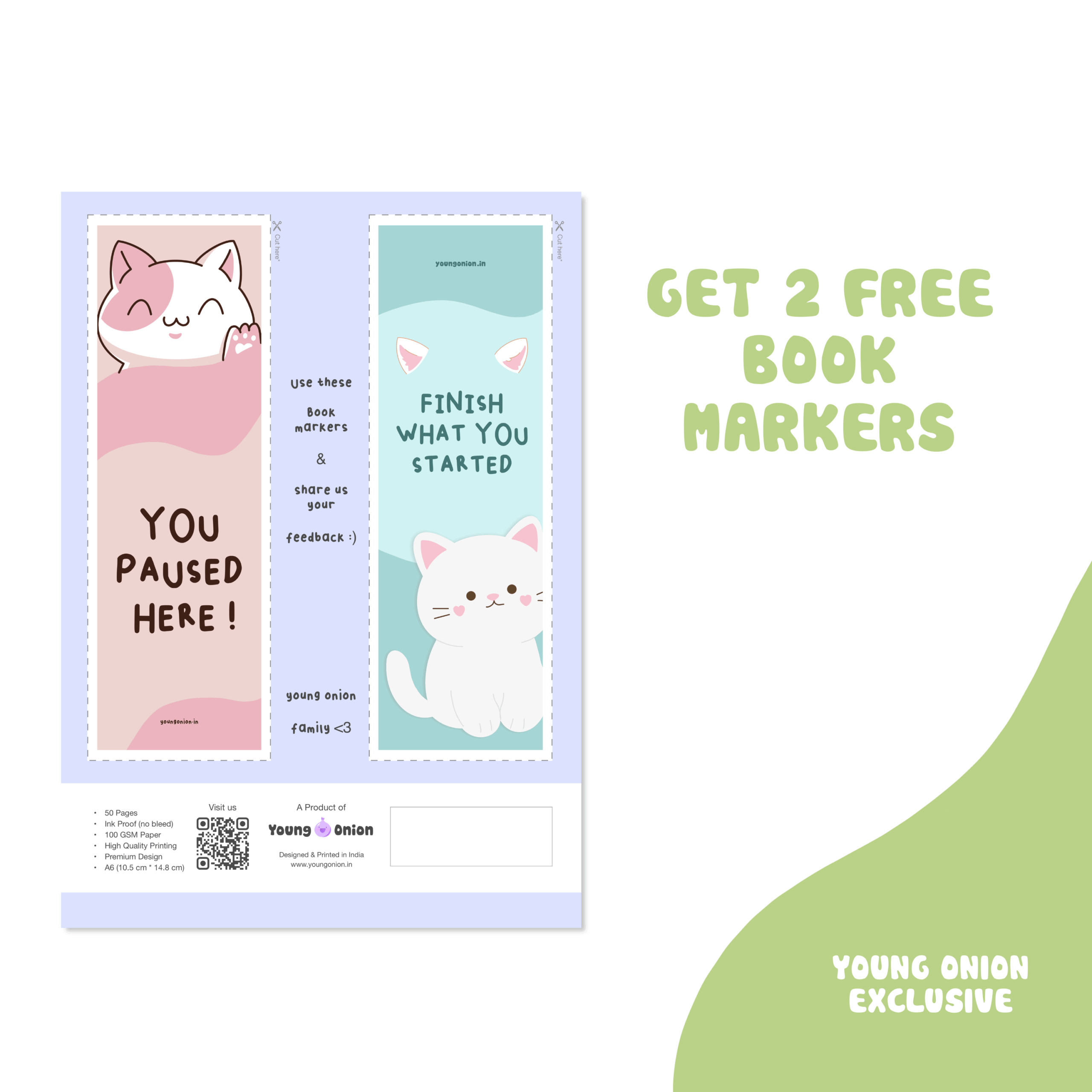 Lavender Hills Pup | A6 Kawaii Notepad – Young Onion Exclusive