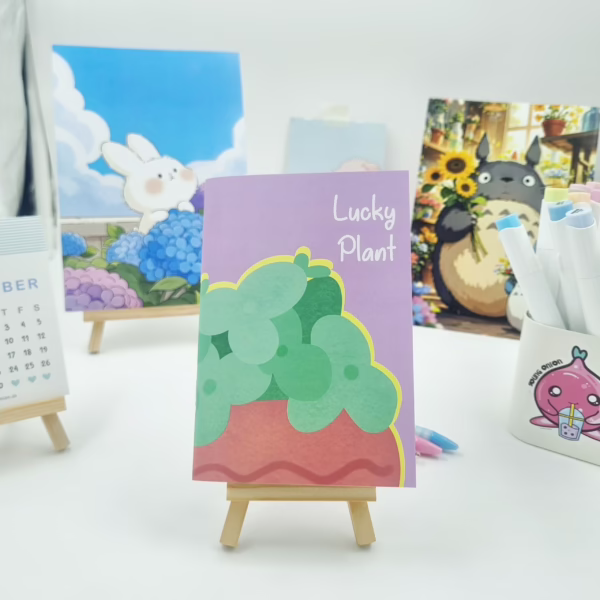 Lucky Plant Pastel Plain Notebook – A6 & A7 Sizes