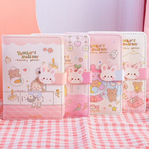 Kawaii Magnetic Closure Premium Illustrated Notebook