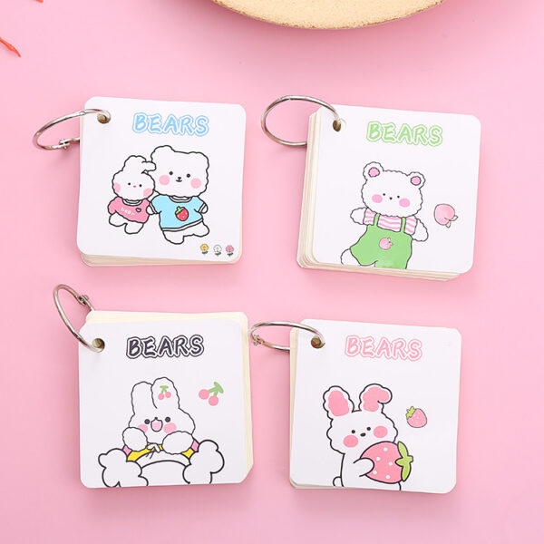 Mini Keychain Notebook - Bear Series