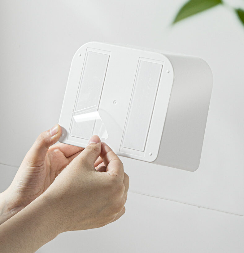 Wall-Mounted Skincare Organizer - Peach & White