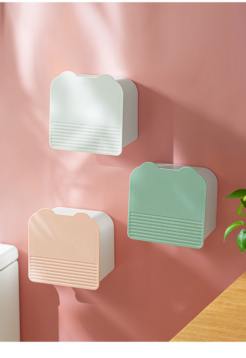 Wall-Mounted Skincare Organizer - Peach & White