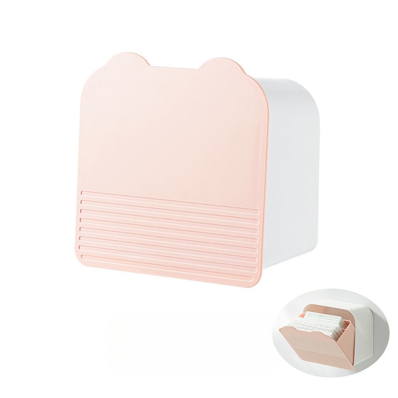 Wall-Mounted Skincare Organizer - Peach & White
