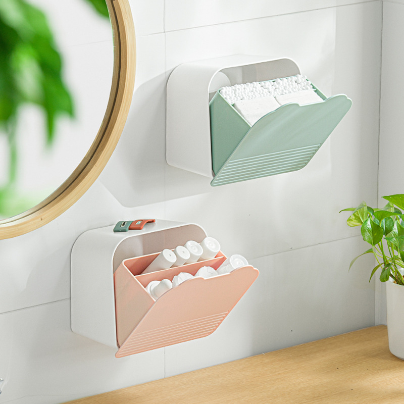 Wall-Mounted Skincare Organizer - Peach & White
