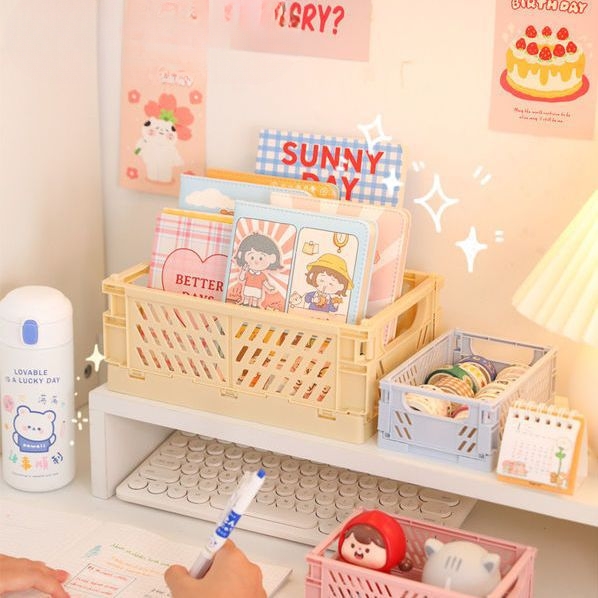 Pastel Foldable Storage Crate (Medium)