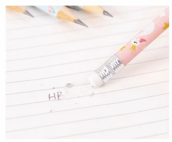 Kawaii HB Pencil Set – Pack of 10 (Assorted Pastel Designs)