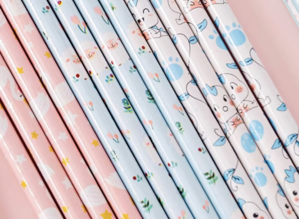 Kawaii HB Pencil Set – Pack of 10 (Assorted Pastel Designs)
