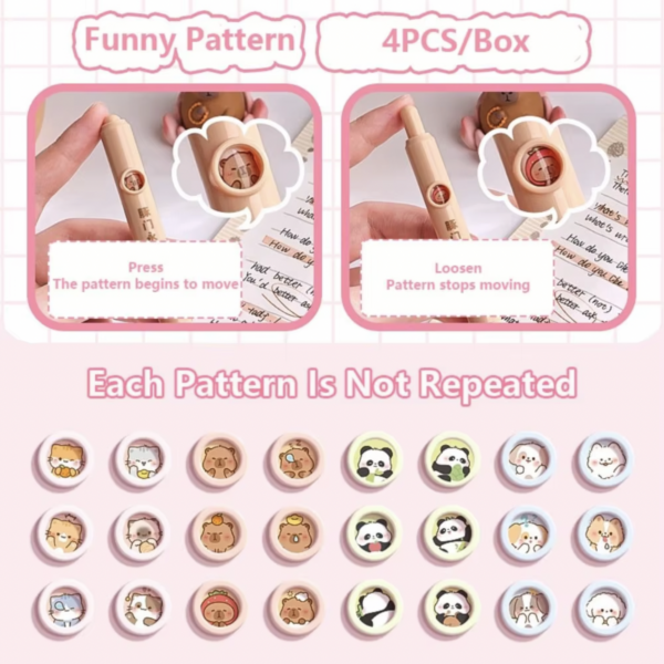 Party Face Changing Gel Pens – Set of 4