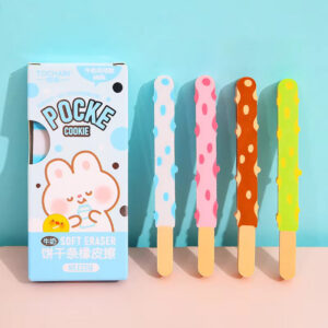 Pocky Chocolate Soft Eraser - Set of 4