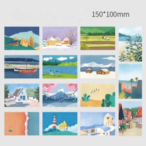 Travel Diaries Aesthetic Postcards – Set of 15 Cards