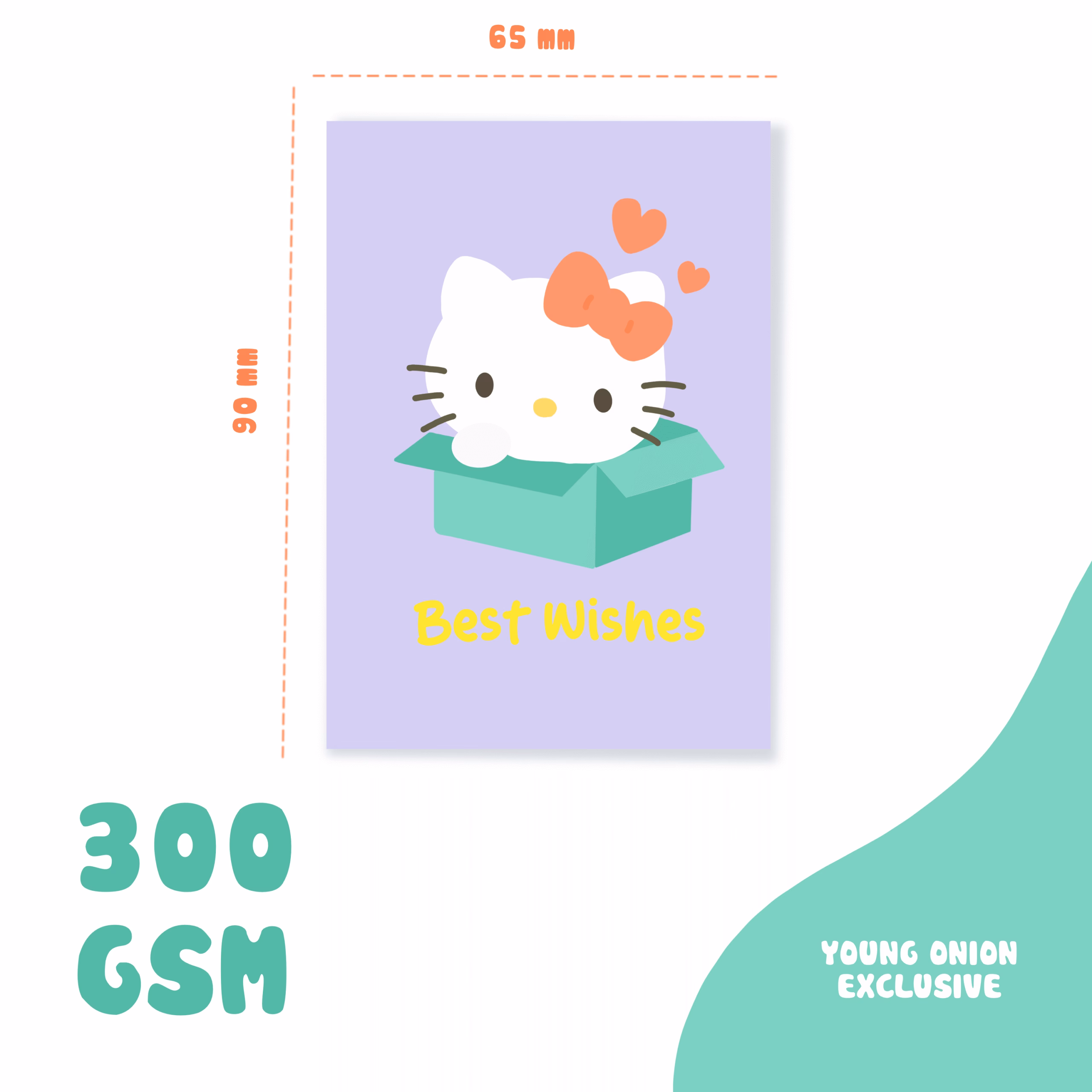 Sanrio Message Cards with Envelopes – 5 Cute Designs (Young Onion Exclusive)