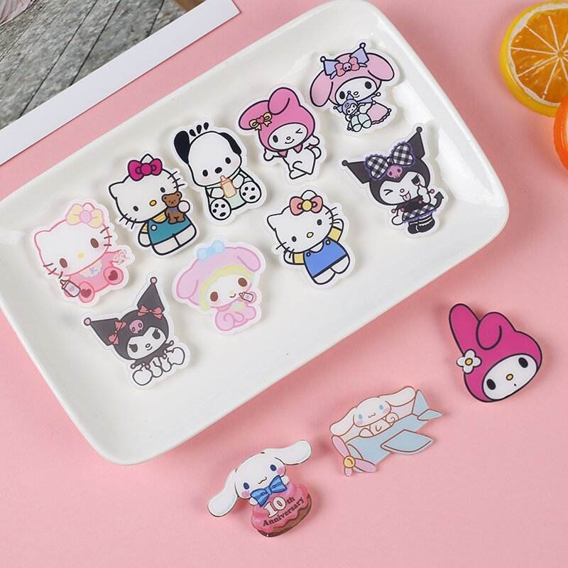 sanrio_acylic_hooks_54.jpg Sanrio Acrylic Pins / Hooks for School and College Students - Set of 5